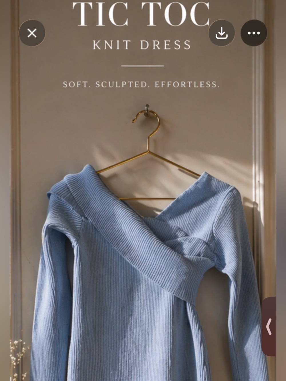 TIC TOC Baby Blue Sculpted Knit Dress